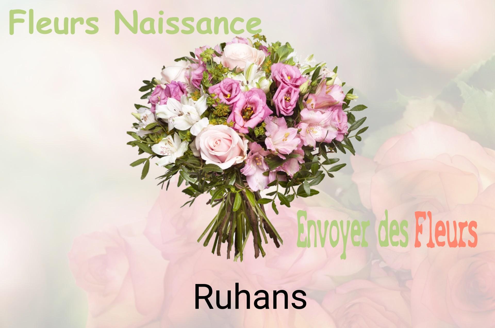 Bouquet de fleurs de naissance livré à Ruhans